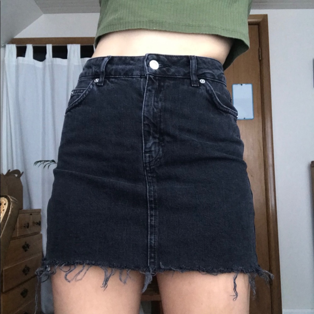 Topshop Moto denim skirt